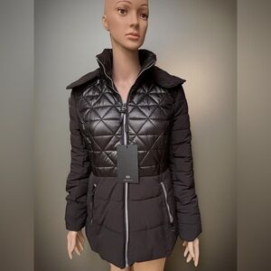 Marc New York Black Faux Down Jacket Size M NWT